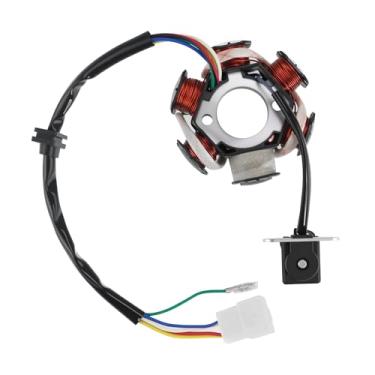 Imagem de PRO BAT 6 bobinas 5 fios estator magnético ATV Magneto placa de estator cobre fino com plugue macho para motor 50cc 70cc 90cc 110cc 125cc scooter chinês Dirt Bike Taotao Sunl Roketa