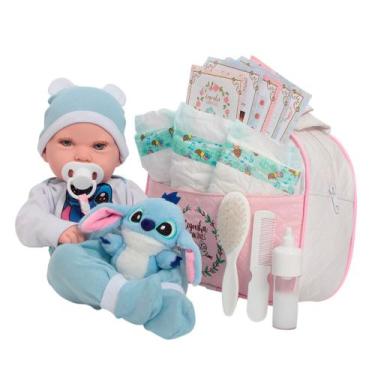 Imagem de Boneca Reborn Bebê Realista Com Bolsa Maternidade Itens - Cegonha Rebo