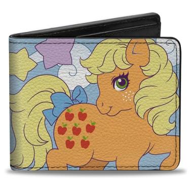 Imagem de Buckle-Down Carteira My Little Pony, Bifold, My Little Pony Two Pony Star Cloud Pose e logotipo multicolorido, couro vegano