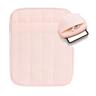 Imagem de COOTHINE Bolsa de manga bufante para Kindle/eReader/eBook/mini iPad de 6,8 a 7 polegadas com bolso externo (rosa fofo)