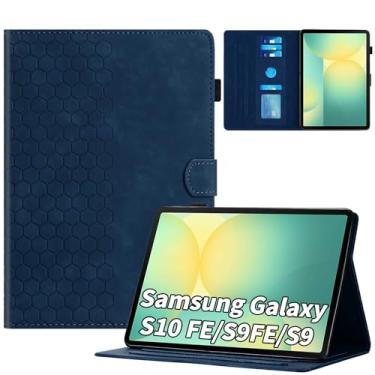 Imagem de Kitzomi Capa para Samsung Galaxy Tab S10 Fe/S9 Fe 5G 10,9 polegadas/S9 Tab S9 11 polegadas, suporte inteligente de visualização em vários ângulos com bolso Auto Wake/Sleep PU capa flip para tablet