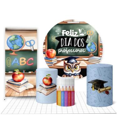 Imagem de Trio Cilindro + Painel + Lateral e Tapete Dia do Professor (K3PROF0002)