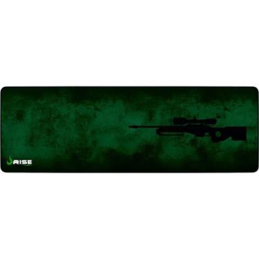 Imagem de Mousepad Gamer Rise Mode Speed, Sniper, Estendido (900x300mm), Verde, 