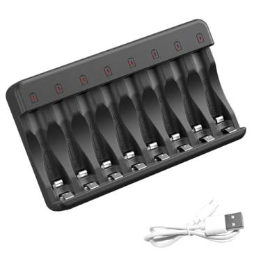 Imagem de Carregador de Pilhas Recarregáveis 8 Slots Slin - AA/AAA