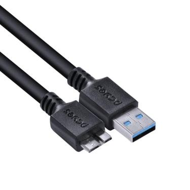 Imagem de Cabo Para Hd Externo Usb A 3.0 Macho Para Micro Usb B 3.0 (10 Pinos) Macho 28awg Puro Cobre 5 Metros