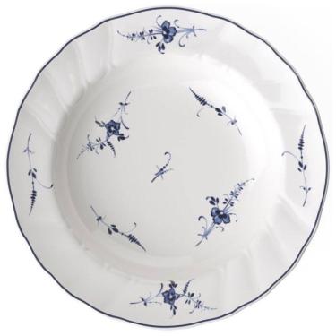 Imagem de Prato para Sopa de 23 cm, Elegância e Praticidade em Sua Mesa com Formato Redondo e Material de Porcelana, Villeroy Boch, Branco e Azul