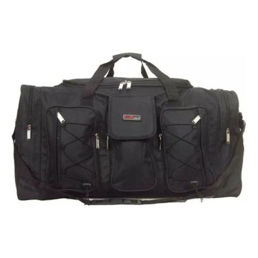 Imagem de Bolsa Grande Sacola Mala De Mão P Viagem Poliéster 60L Preta