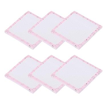 Imagem de PATIKIL Notas adesivas fofas, 7 x 7 cm, 6 blocos, 300 folhas, blocos autoadesivos post-its com linhas para sala de aula, escritório, suprimentos essenciais, rosa creme