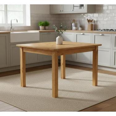 Imagem de Mesa de Jantar Retangular 4 Lugares 120cm 100% Madeira Maciça Napoli E