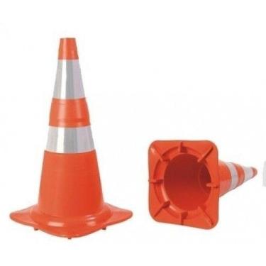 Imagem de Cone Transito Nbr 15071/2015 Flexível Laranja 75cm - plastcor