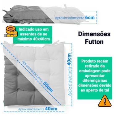 Imagem de Kit 4 Almofadas Decorativa Futon Assento De Cadeira Sofa Pallet Banco 