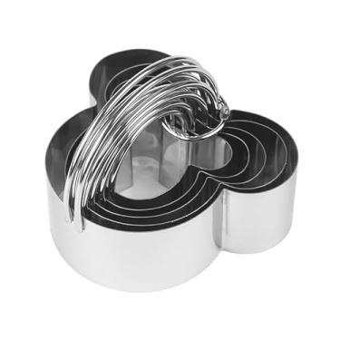 Imagem de Cortador de biscoito - 5 peças anel de mousse molde de biscoito de aço inoxidável, alça de cozimento faça você mesmo molde de bolo e molde de gravação Wonton (conjunto de 5 peças)