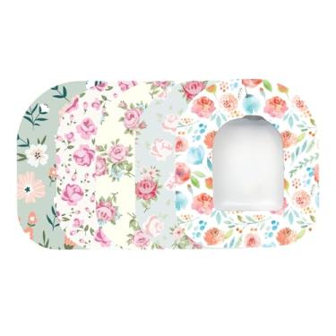 Imagem de Glucomart Adesivos Omnipod – Fita CGM Impermeável, Hipoalergênica para Omnipod 5 e Dash, Overpatch pré-cortado, fixação segura para estilos de vida ativos (5 unidades) (jardim de flores)