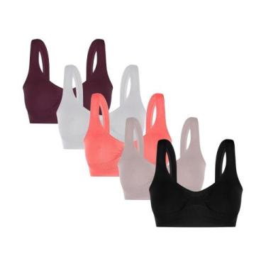 Imagem de Kit Com 3 Sutiãs Top Lupo Original Loba Sem Costura Antimicrobial Mode