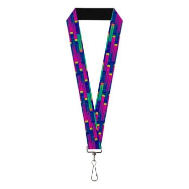 Imagem de Buckle-Down Nerf Lanyard, Nerf Darts Collage Blue Multi Color, Elastic