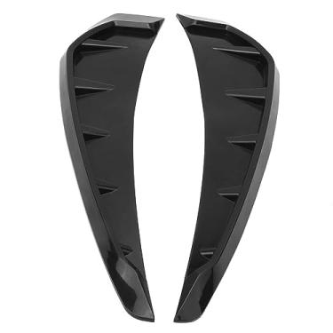 Imagem de Lateral Capa de Ventilação de Ventilação PU PU BURCRIMY Black Universal Car Decoração Exterior, para Design de Ventilação Aerodinâmica e Senso de Luxo, Com Proteção e Aparência