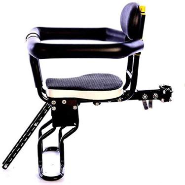 Imagem de Assento de bicicleta infantil, assento de bicicleta para crianças, assento de bicicleta infantil com absorção de choque, assento dianteiro com descanso traseiro, pedais adequados para crianças de 2 a