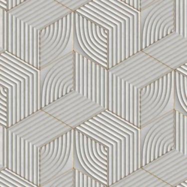 Imagem de Papel De Parede 3D Circulos Geometricos Adesivo Sala Quarto - LRP