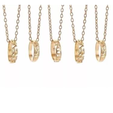 Imagem de Colares Best Eternas Amigas Folheado a Ouro 18k- 5 Pçs - Milena Folhea