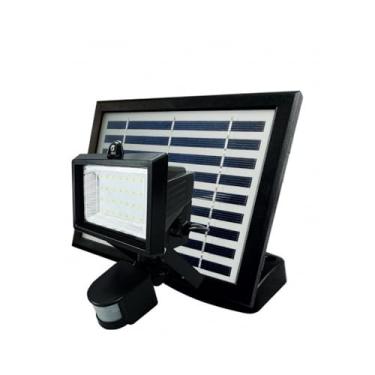 Imagem de Refletor Led Taschibra Placa Solar+Sensor Presença Prime 02 IP44 Preto - 3000K - Amarelo Quente