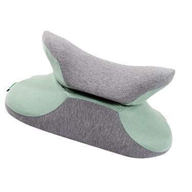 Imagem de aqxreight Travesseiro de Espuma Viscoelástica Travesseiro de Dormir para Escritório Meio-dia de Mesa Escolar para Estudantes Frutas Verde 38x33x15cm a Curvatura para O Ajuste No Meio do Design