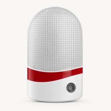 Imagem de Luminária Noturna de Tomada Com Acendimento Automático - Sensor de Escuro Bivolt - Luz Suave e Econômica – Ideal para Quarto Infantil Idoso Corredor Banheiro (Vermelho)
