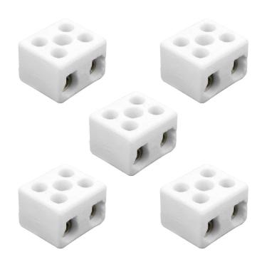 Imagem de 5X Conector Bipolar Cerâmica Cabo 16Mm 30A 250V - Chuveiro