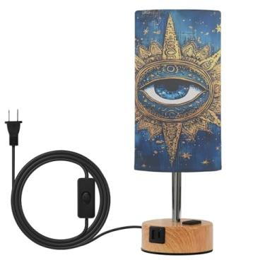 Imagem de Wassud Abajur de mesa de cabeceira com 3 temperaturas de cor, luminária de mesa moderna com forro de sombra, luminária noturna para sala de estar, quarto, escritório, berçário