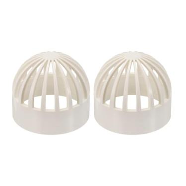 Imagem de PATIKIL Tampa permeável para peixes de 75 mm (75 mm), 2 peças de tampa respirável de PVC capa de entrada de aquário para proteção de aquário, branca