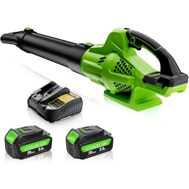 Imagem de Soprador de folhas sem fio compatível com bateria Dewalt 20V MAX, verde