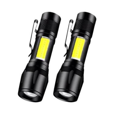 Imagem de Lanterna Tática Portátil Mini LED Com Carregamento USB, Foco Ajustável