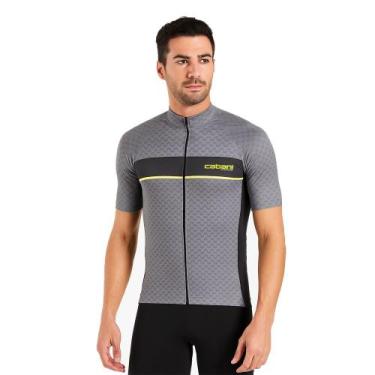 Imagem de Camisa ciclismo titan masculina (manga curta) - Cabani, GG, Cinza, Mas