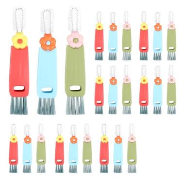 Imagem de UKQRRTC Escova de limpeza de tampa 3 em 1, 24 peças, ferramentas multifuncionais de limpeza de fendas, qualidade premium, limpeza sem esforço para copos de mamadeira, lacuna de cobertura, casa