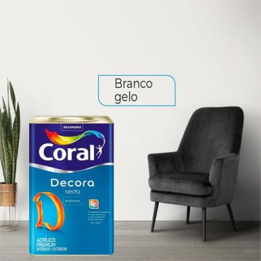 Imagem de Tinta Acrílica Coral Decora Acabamento De Seda Acetinado 18l, Branco G