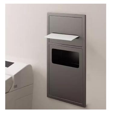 Imagem de Organizador de nicho de chuveiro embutido de aço inoxidável, prateleira de parede embutida para banheiro, cozinha e sala de estar (cinza, 60 x 28 x 13,5 cm)