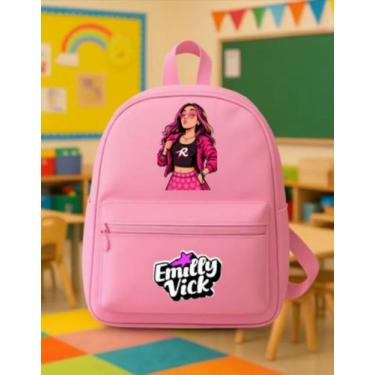 Imagem de Mochila Escolar Feminina Emilly Vick Resistência Para Meninas Estudant