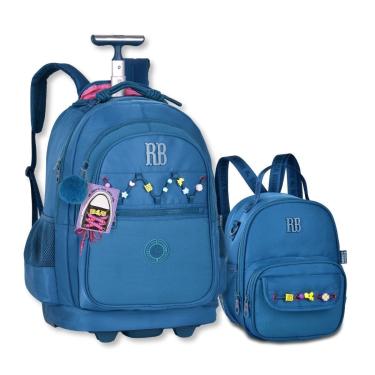 Imagem de Kit Mochila Feminina Carrinho com Lancheira Rebecca Bonbon-Feminino