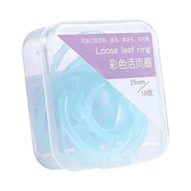 Imagem de Argolas De Encadernação Plásticas Transparentes Coloridas 15mm 20mm 25