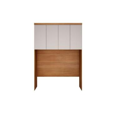 Imagem de Modulado De Quarto Armário Ponte Aéreo Casal C- 4 Portas Freijo Cumaru C- Fendi