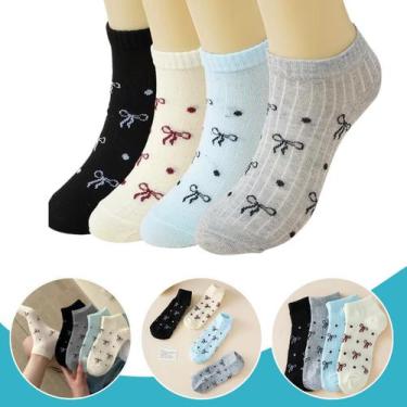 Imagem de Kit 3 Meias Cano Curto Meia Feminino Para Trabalho, Escola, Academia, 