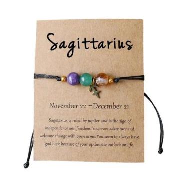 Imagem de Pulseira Do Zodíaco Para Mulheres: Áries, Touro, Gêmeos, Câncer, Leão,