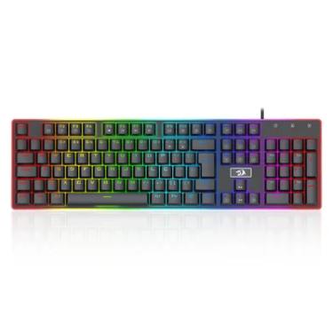 Imagem de Teclado Mecanico Gamer Ratri RGB Switch Brown Redragon K595RGB Preto
