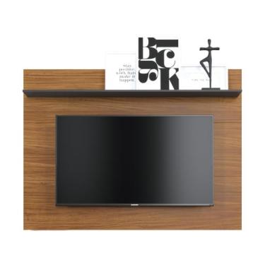 Imagem de Painel para TV até 55 Pol 135x99cm Maia Colibri, Noce Milano e Preto F