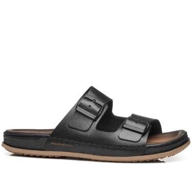Imagem de Chinelo Pegada Masculino em Couro Preto 134851-03-Masculino