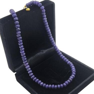 Imagem de Colar Choker Pedra Natural Cores 40cm Banho De Ouro 4831 - Très Chic J