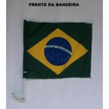 Imagem de Bandeira do Brasil para carro em tecido 23 x 30 cm - Rafe