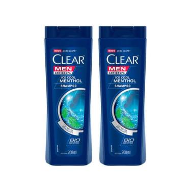 Imagem de Kit Shampoo Clear Anticaspa Ice Cool Menthol - 200ml 2 Unidades