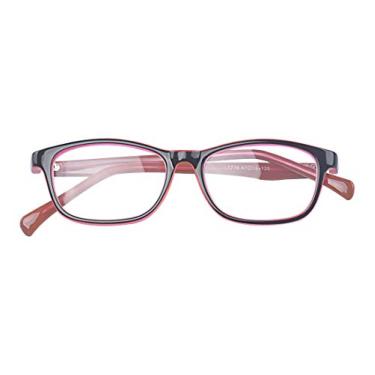 Imagem de ALWAYSUV Óculos de computador com luz azul para bloquear a dor de cabeça UV lentes transparentes unissex crianças adolescentes salmão rosa vermelho