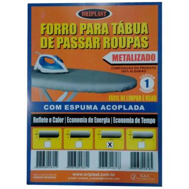 Imagem de Capa / Forro Para Tábua De Passar Roupa Com Cordão 120x45cm Metalizado