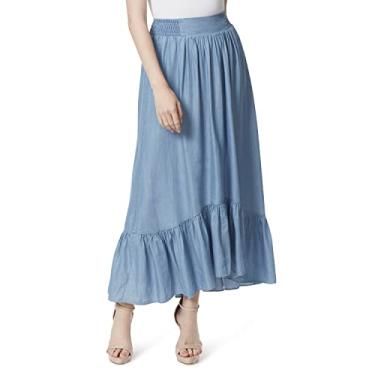 Imagem de Jessica Simpson Saia feminina Genevieve High Low, Cameron, P